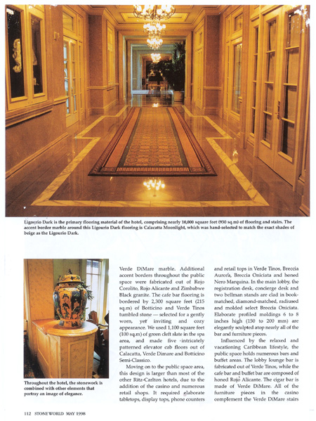 Ritz-Carlton's stonework in Puerto Rico - by Bob Welton RKW International