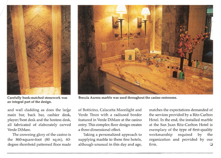 Ritz-Carlton's stonework in Puerto Rico - by Bob Welton RKW International