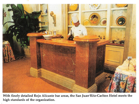 San Juan Ritz-Carlton Hotel  marble provided by RKW International Inc.